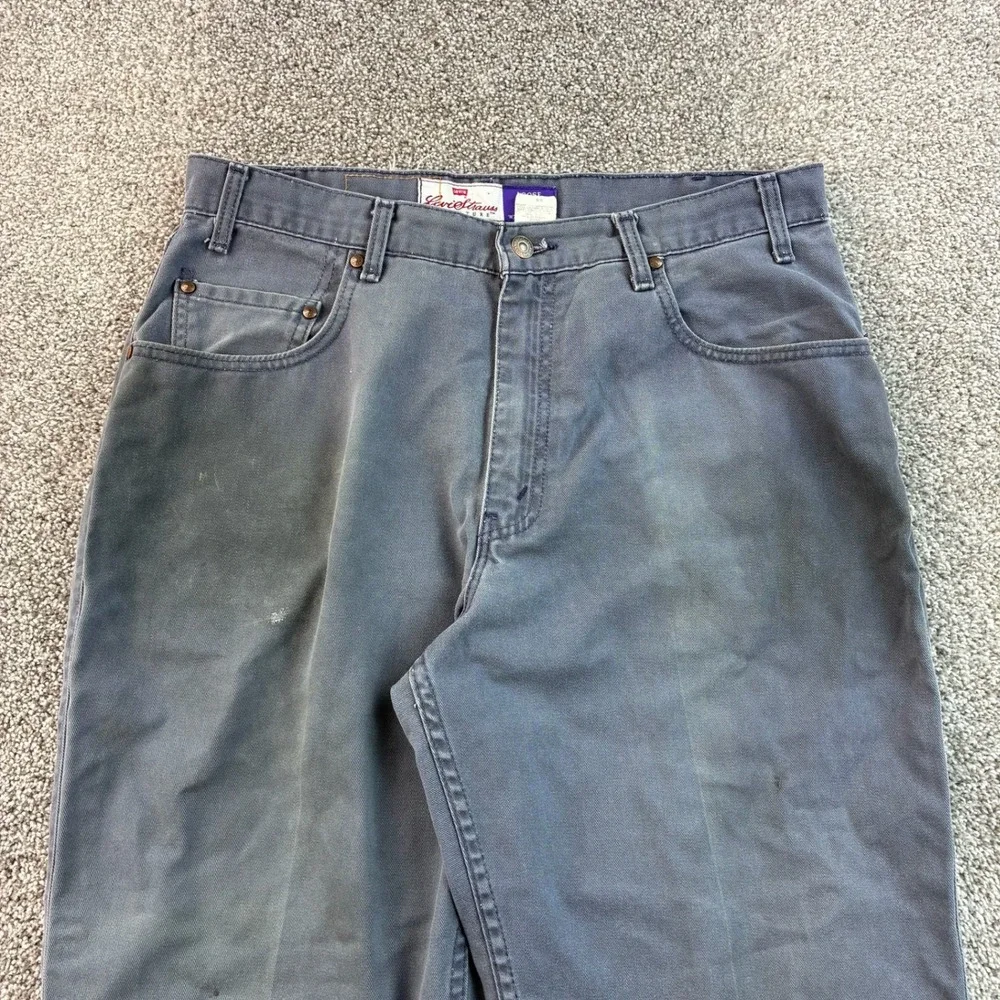 Vintage Levi's 545 Pants Mens 36x30 Gray Cotton Loose Fit Chino
